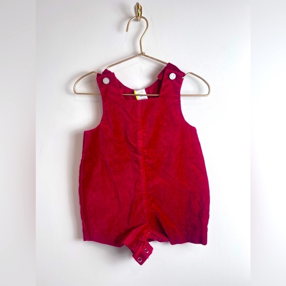 Baby Velour Red Romper 6-9 months